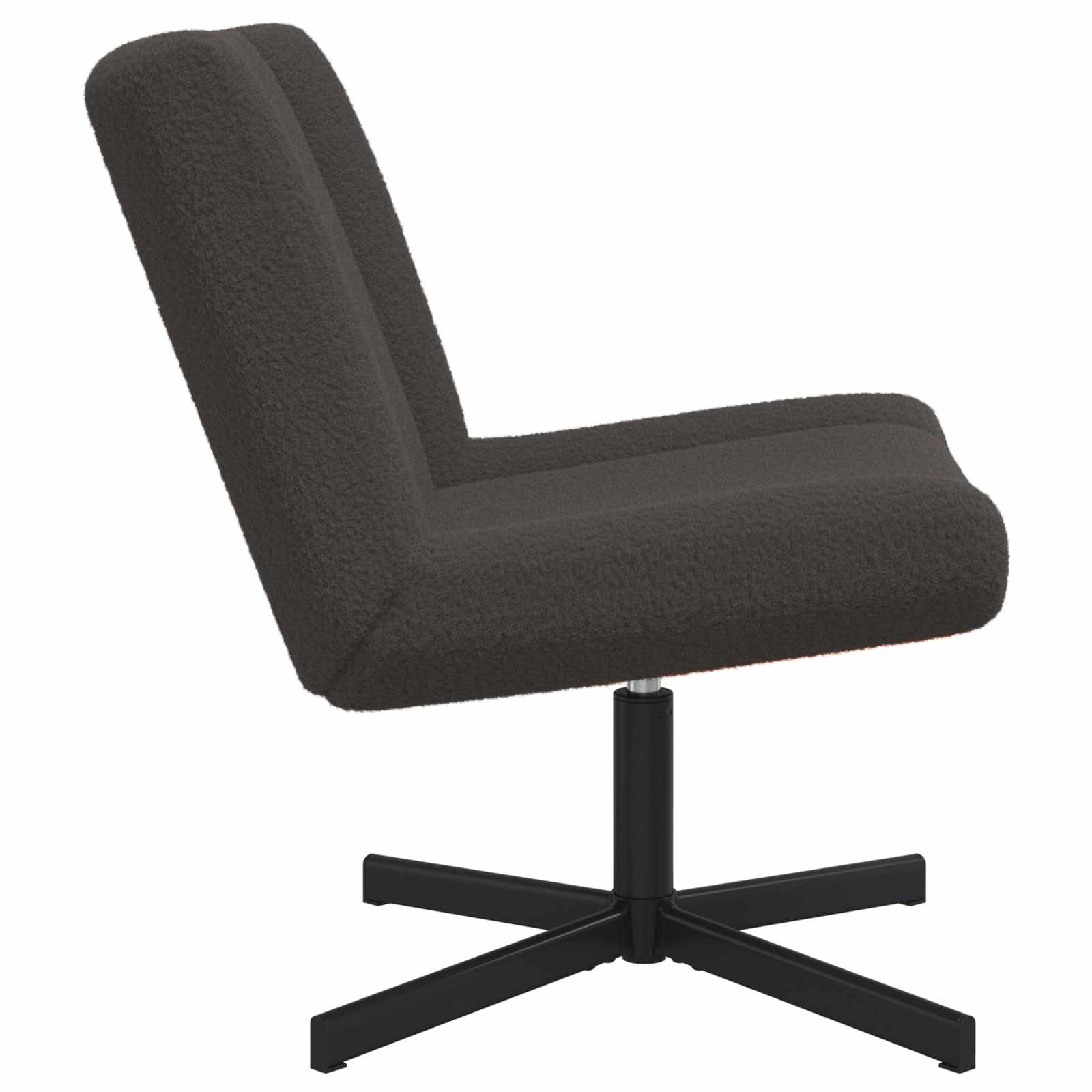 Stolica na kotačiće Tamno siva 63 x 75 x 76 cm Janjeća koža