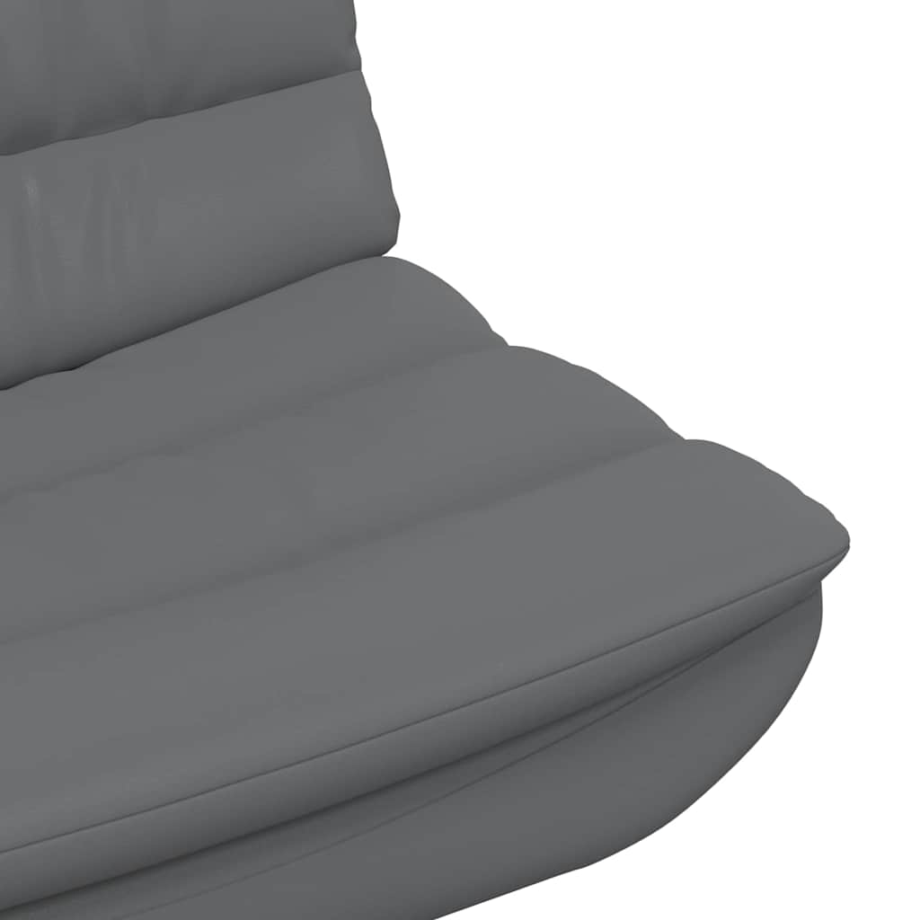 Stolica na kotačiće Siva 63 x 75 x 76 cm PU