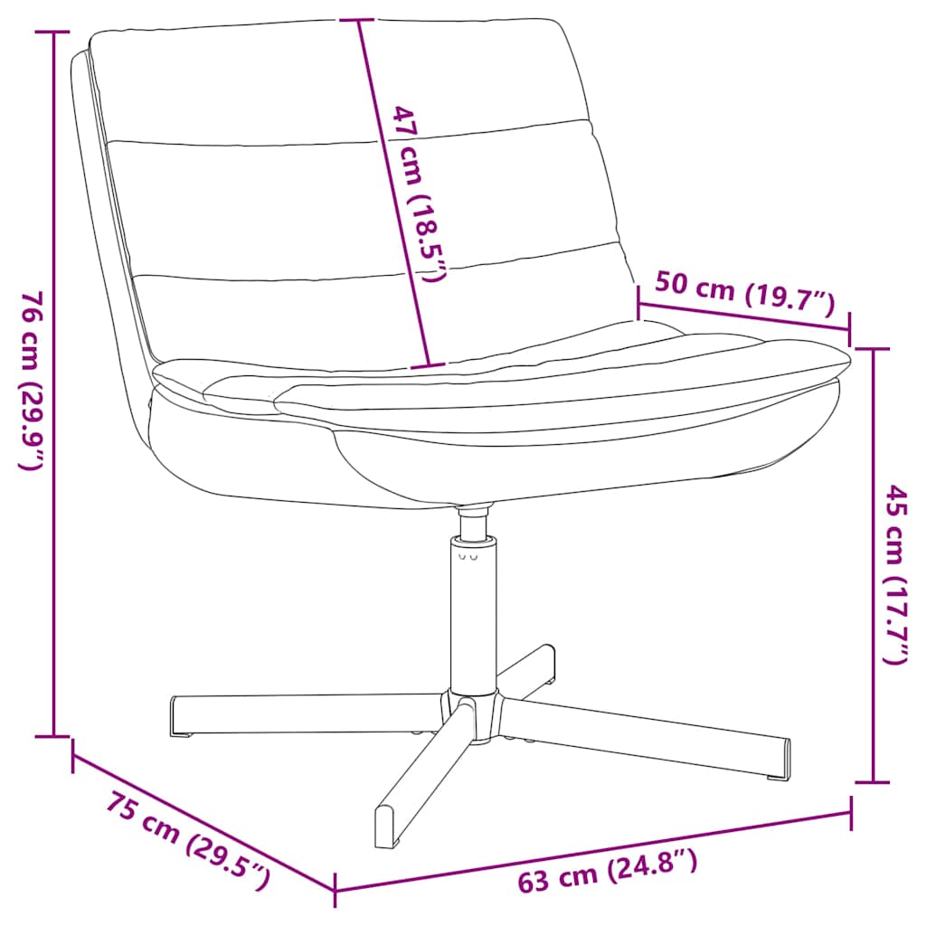 Stolica na kotačiće Boja cappuccina 63 x 75 x 76 cm PU
