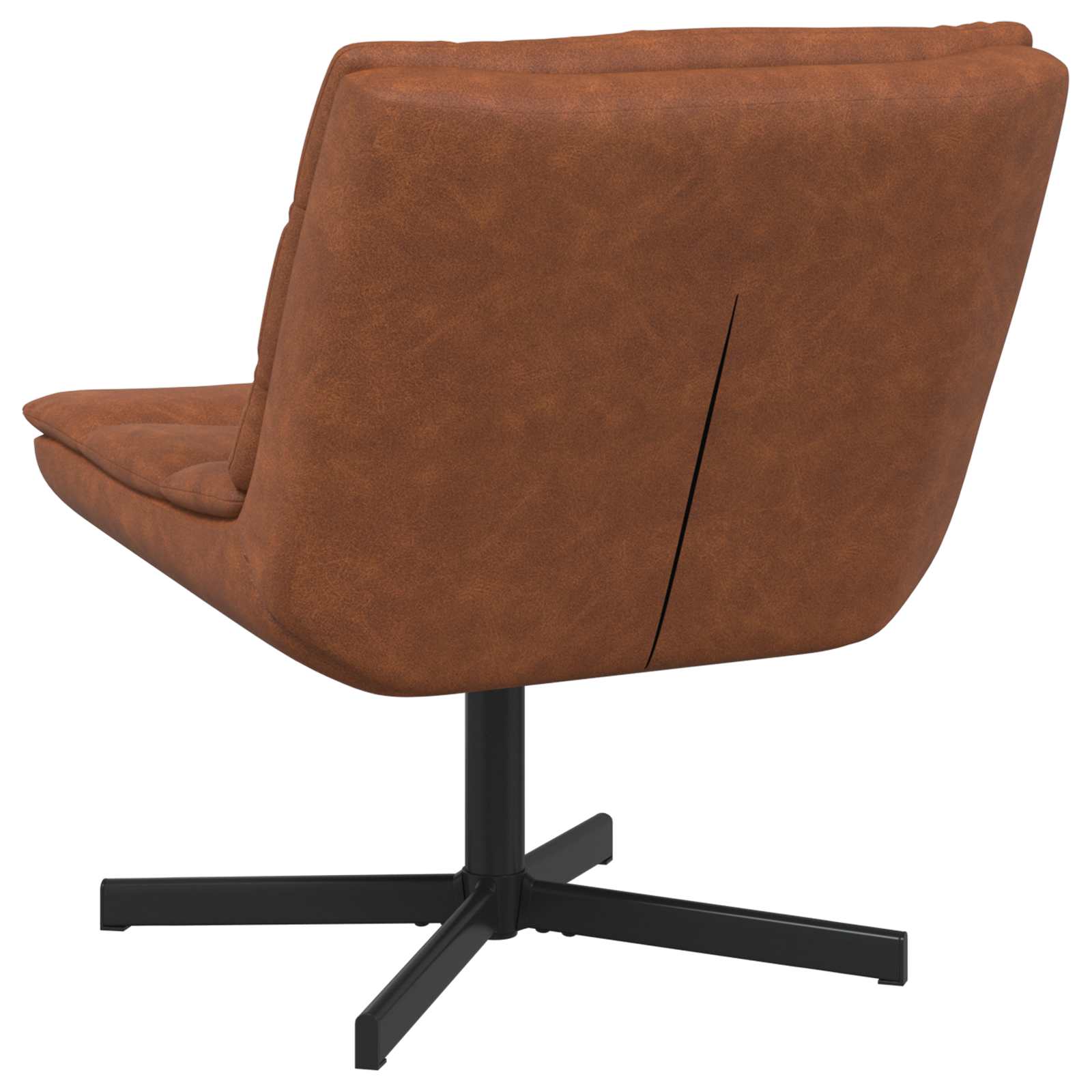 Stolica na kotačiće Smeđa 63 x 75 x 76 cm Antikni PU
