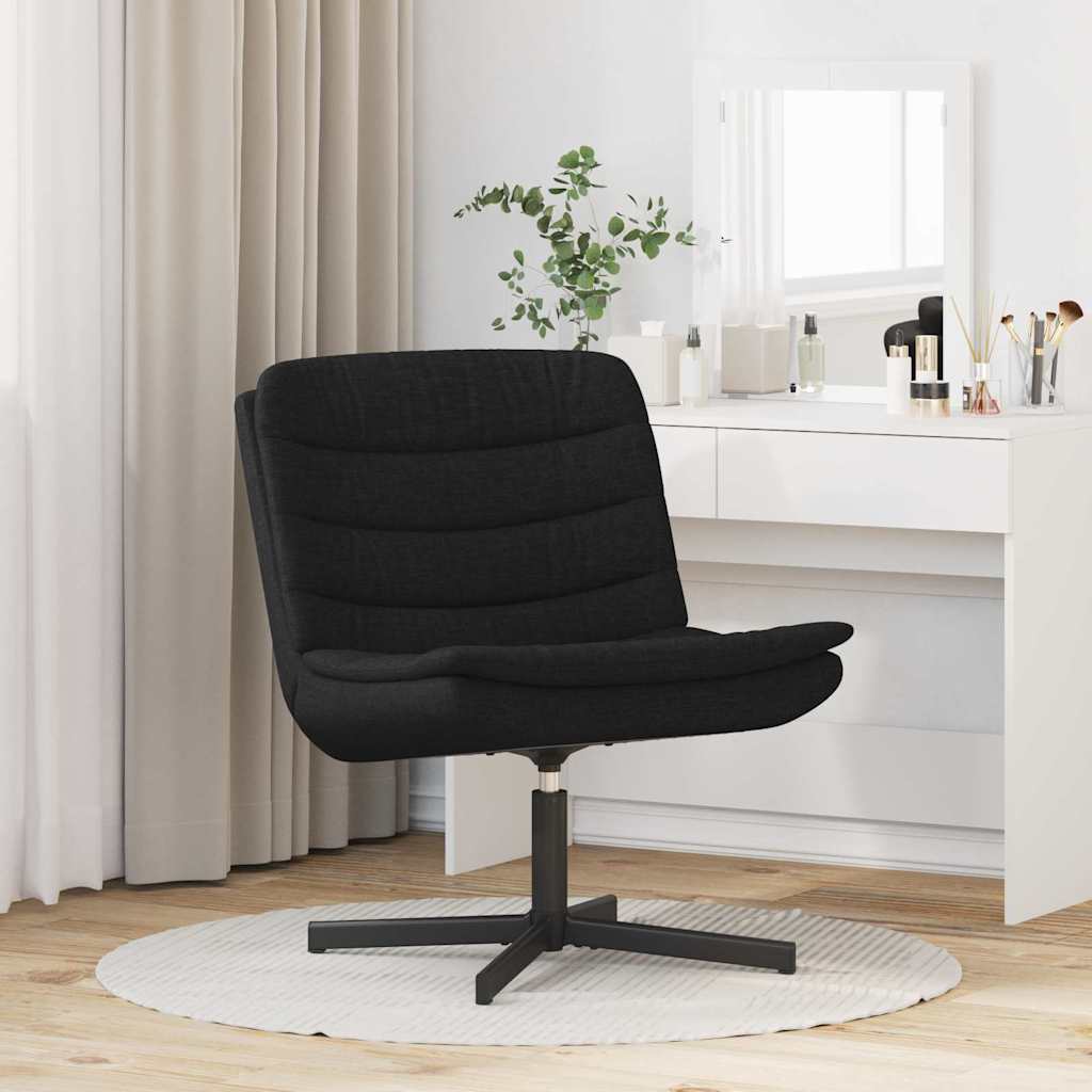 Stolica na kotačiće Crna 63 x 75 x 76 cm tkanina