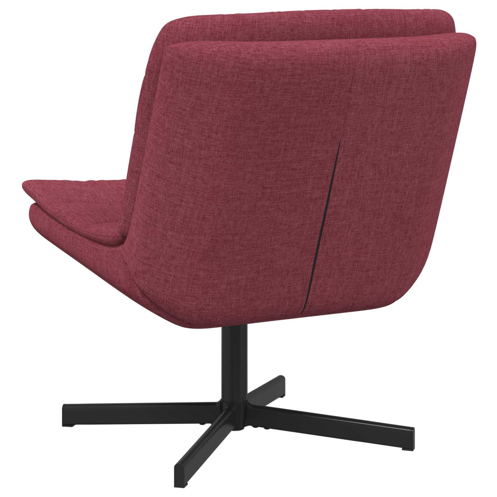 Stolica na kotačiće Vinska crvena 63 x 75 x 76 cm tkanina
