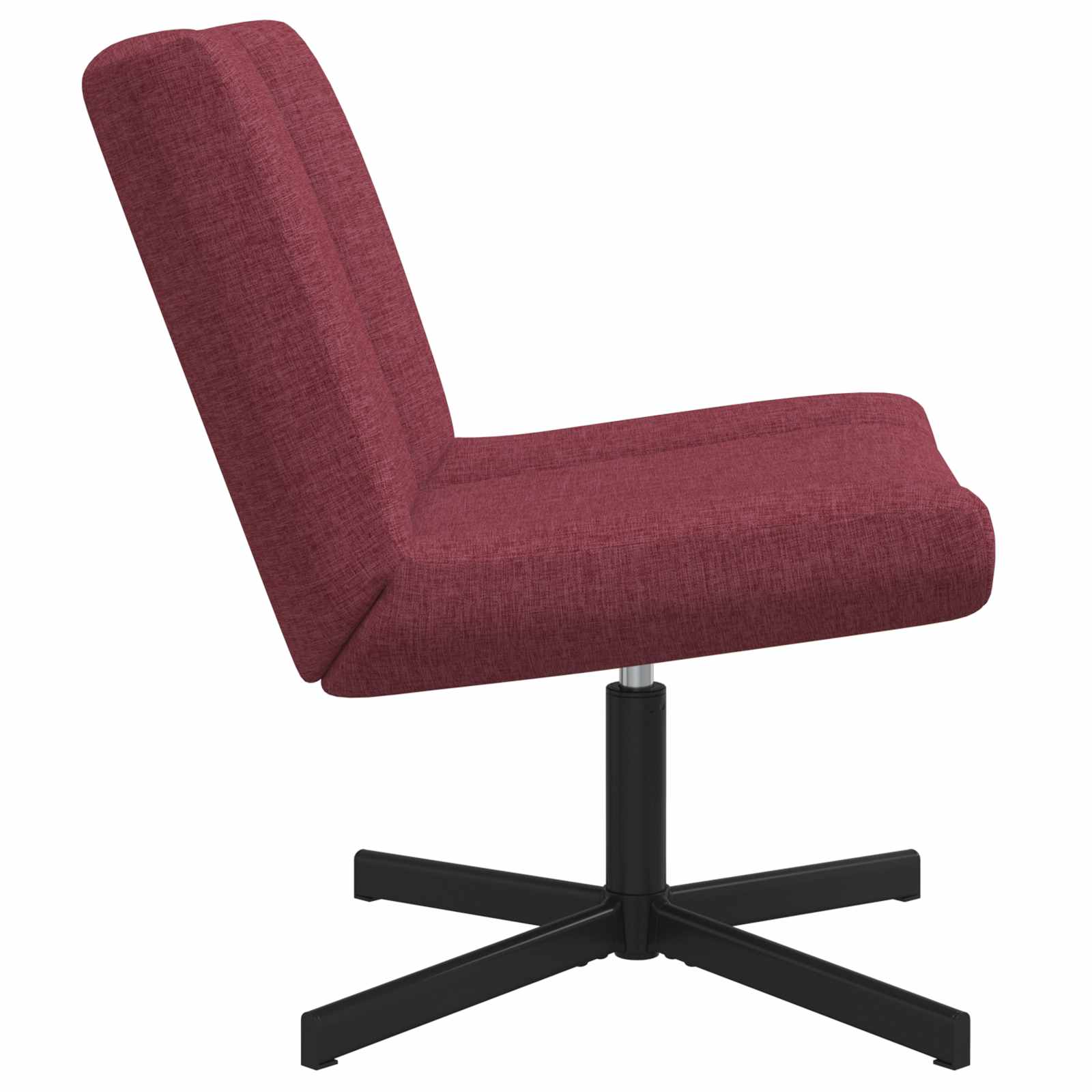 Stolica na kotačiće Vinska crvena 63 x 75 x 76 cm tkanina