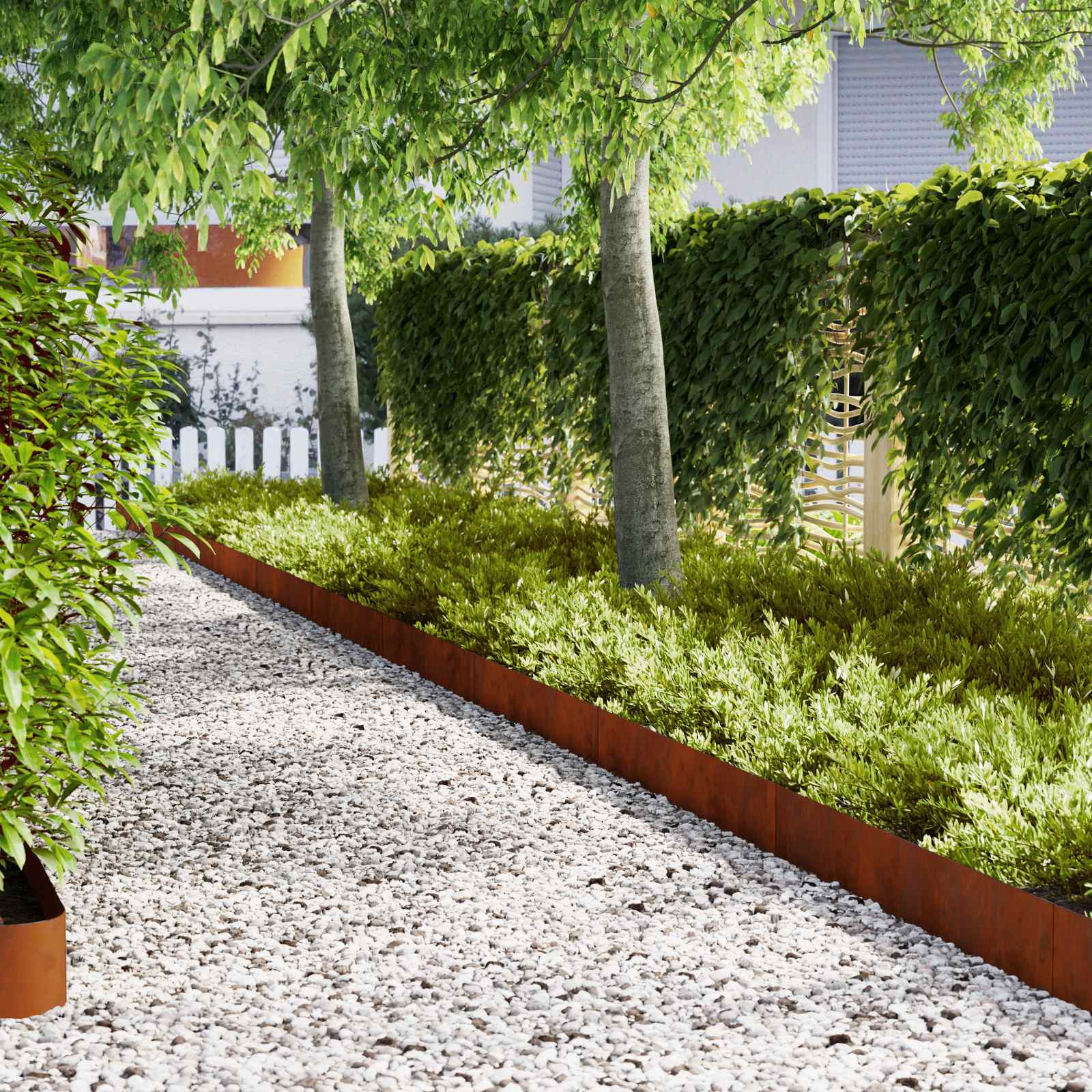 Ograda oko Travnjaka 50 pcs Smeđa 100 x 0.05 x 20 cm