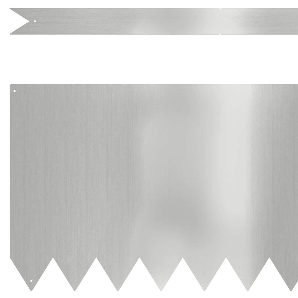 Ograda oko Travnjaka 30 pcs Srebrno 100 x 0,05 x 30 cm