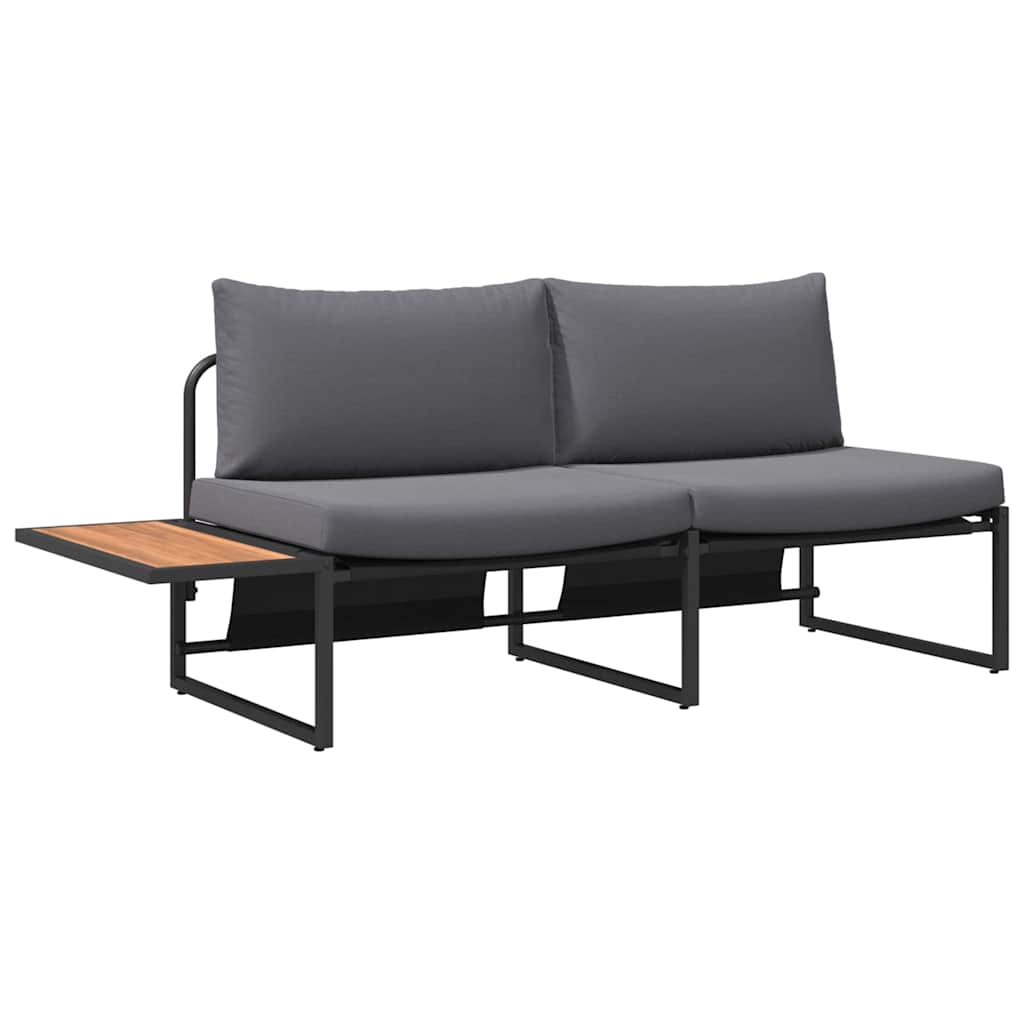 Vrtni set za objed 3 kom. Antracit Čelik Crna 55 x 55 x 70 cm