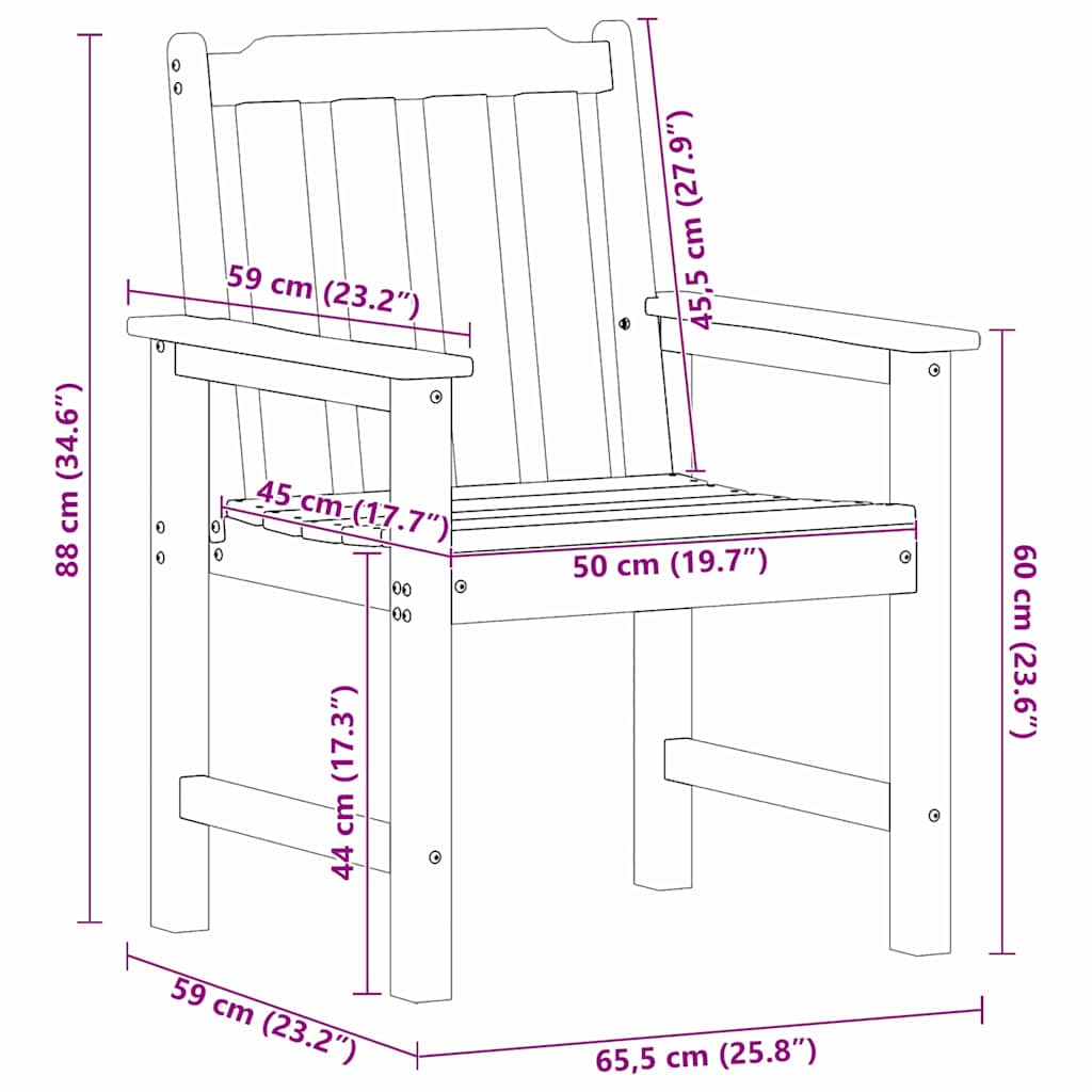 Vrtna stolica 4 pcs Svijetlo siva 65.5 x 59 x 88 cm Polietilen