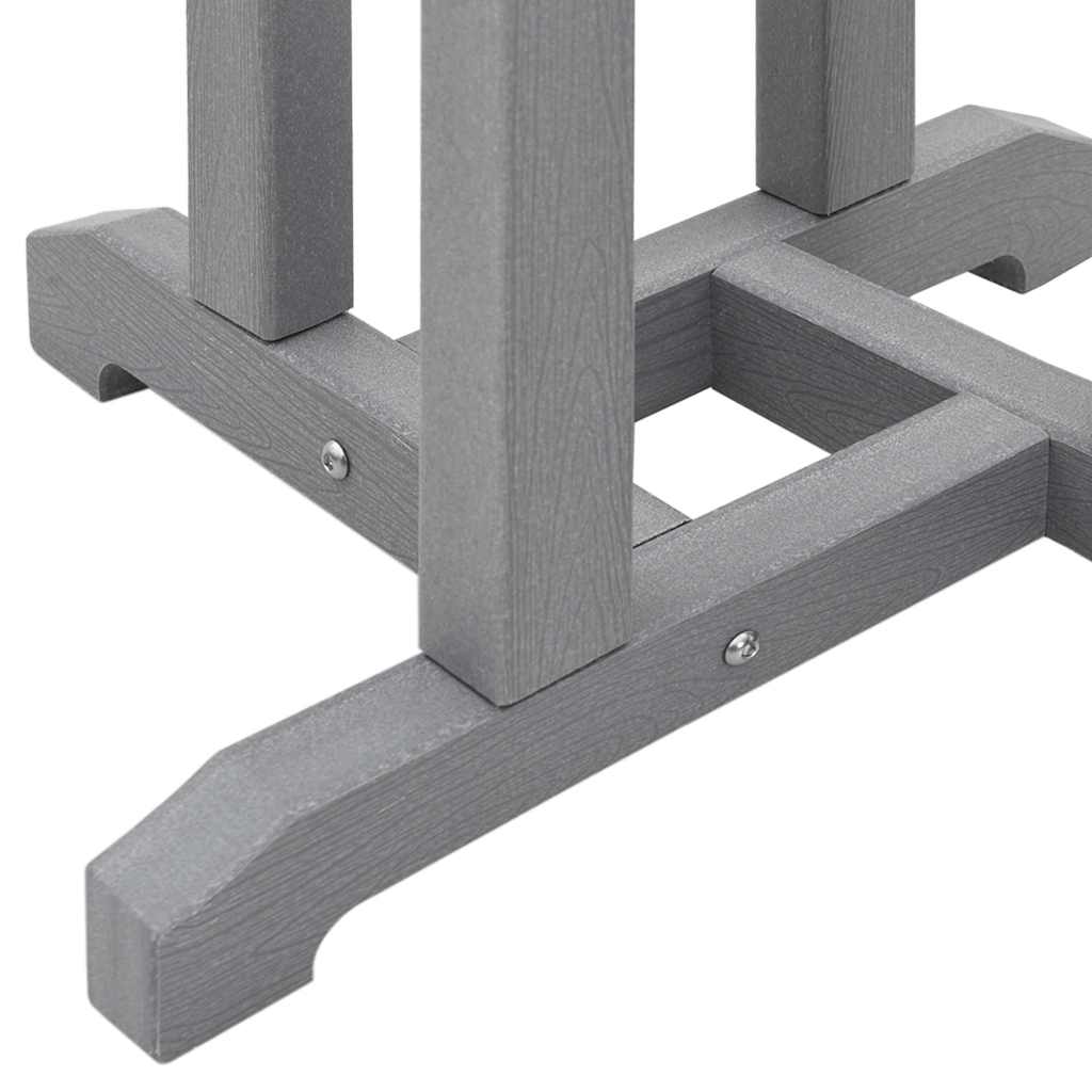 Set bar stolova za vrt 3 pcs Svijetlo siva HDPE
