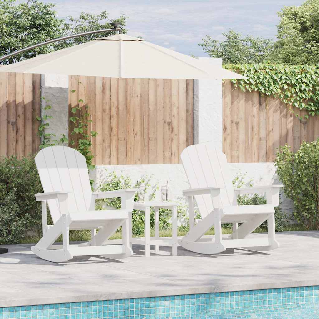 Adirondack ljuljačke 2 pcs Bijelo HDPE