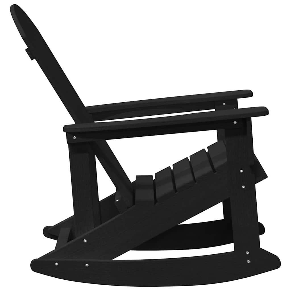 Adirondack ljuljačke 2 pcs Crna HDPE