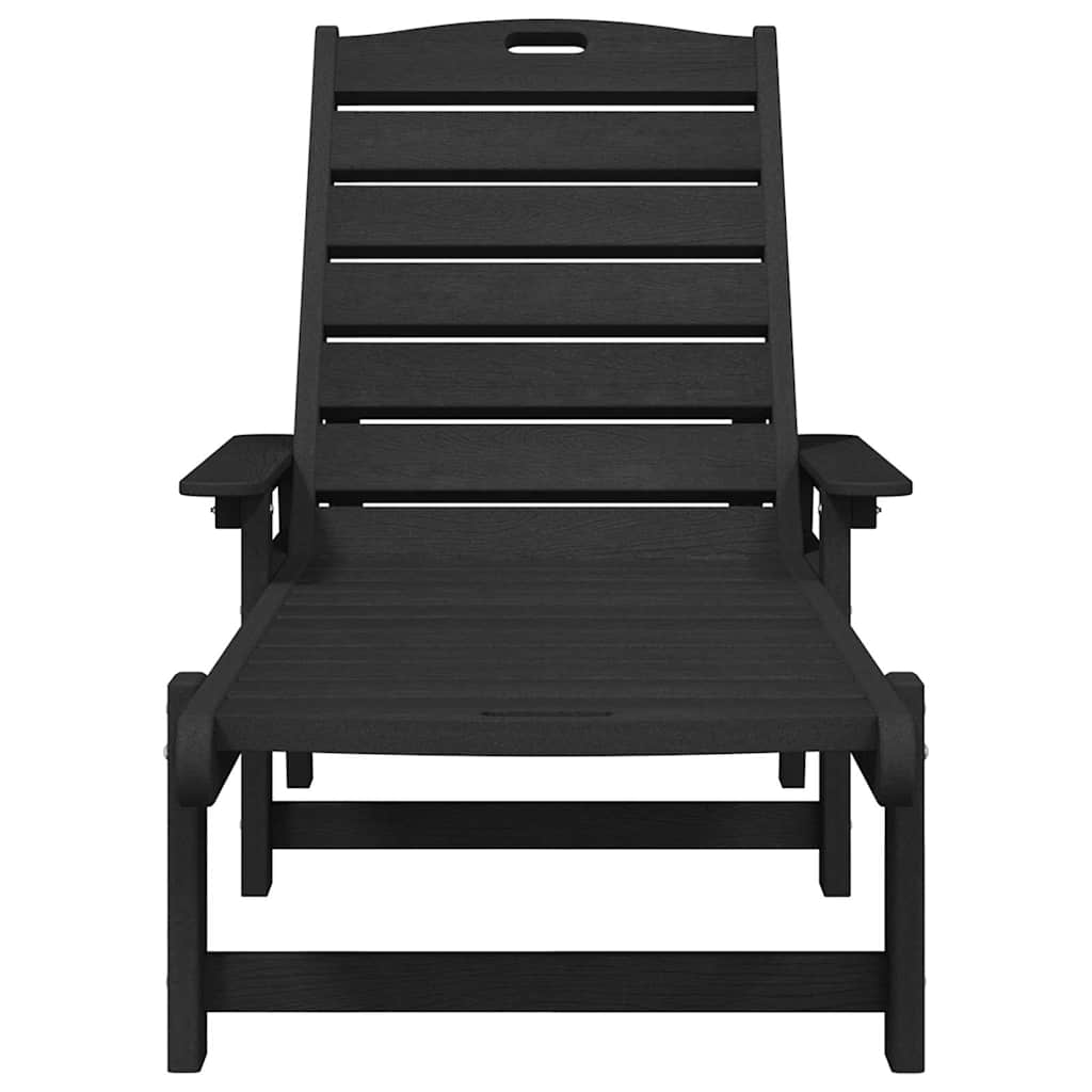 Ležaljka 2 pcs Crna 195,5 x 53 x 98,5 cm Polietilen
