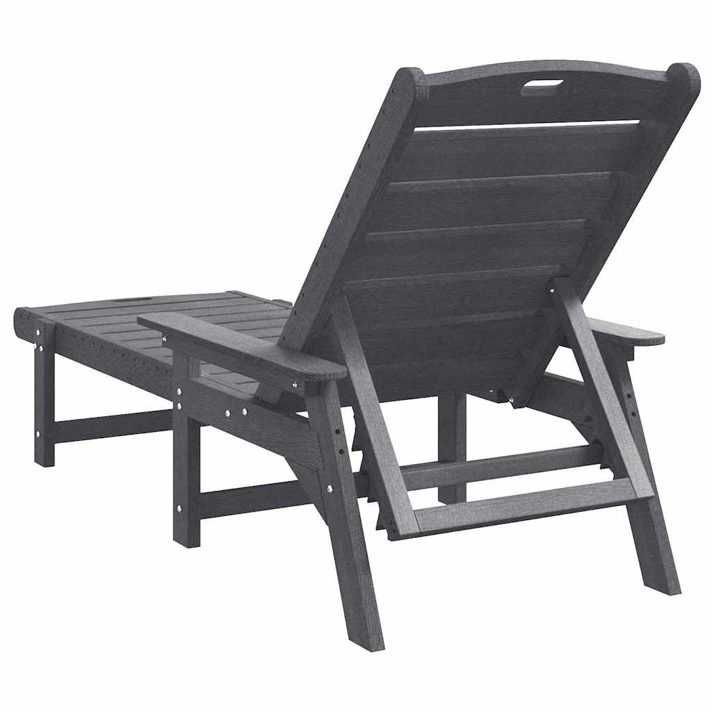 Ležaljka 2 pcs Svijetlo siva 195,5 x 53 x 98,5 cm Polietilen