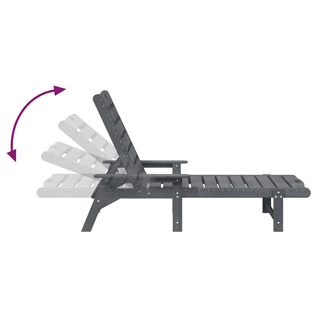 Ležaljka 2 pcs Svijetlo siva 195,5 x 53 x 98,5 cm Polietilen