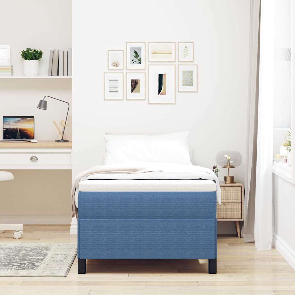 Krevet s opruga kutije Plava 80 x 200 cm Kordura tekstil