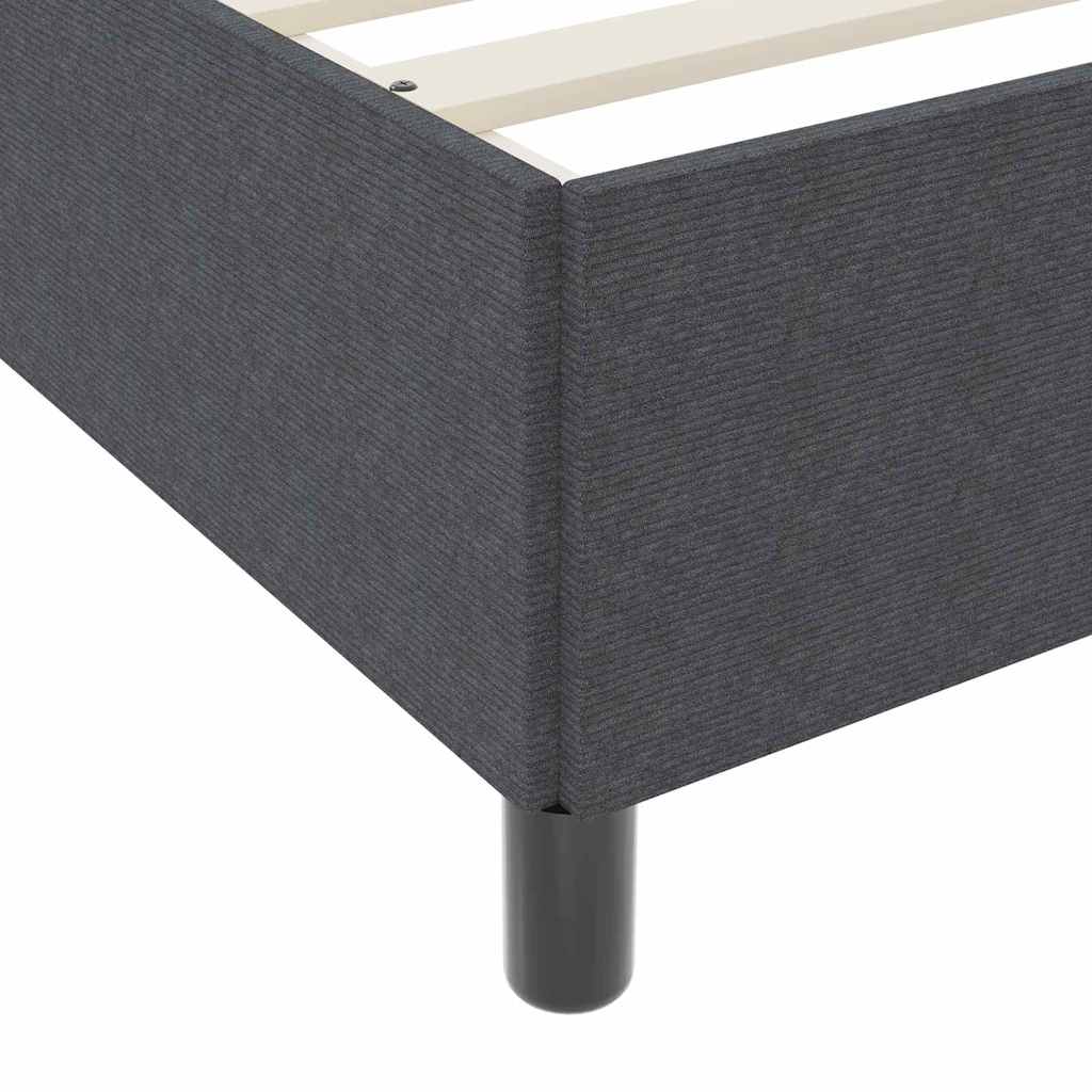 Krevet s opruga kutije Tamnosiva 90 x 200 cm Kordura tekstil