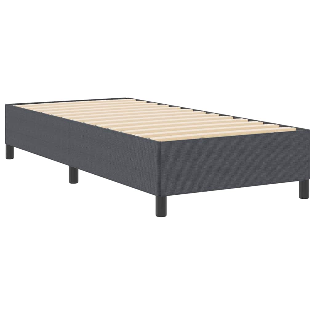 Krevet s opruga kutije Tamnosiva 90 x 200 cm Kordura tekstil