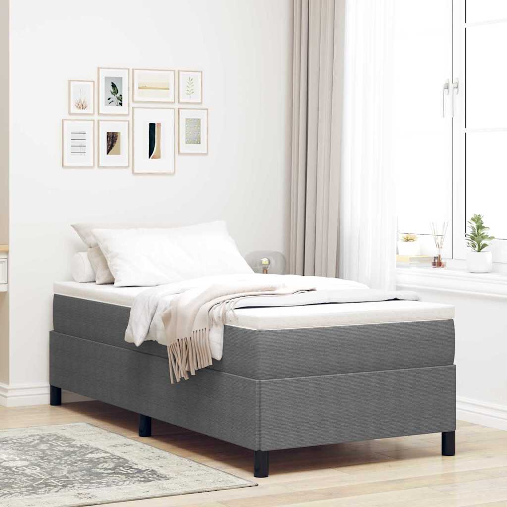 Krevet s opruga kutije Svjetlosiva 100 x 200 cm Kordura tekstil