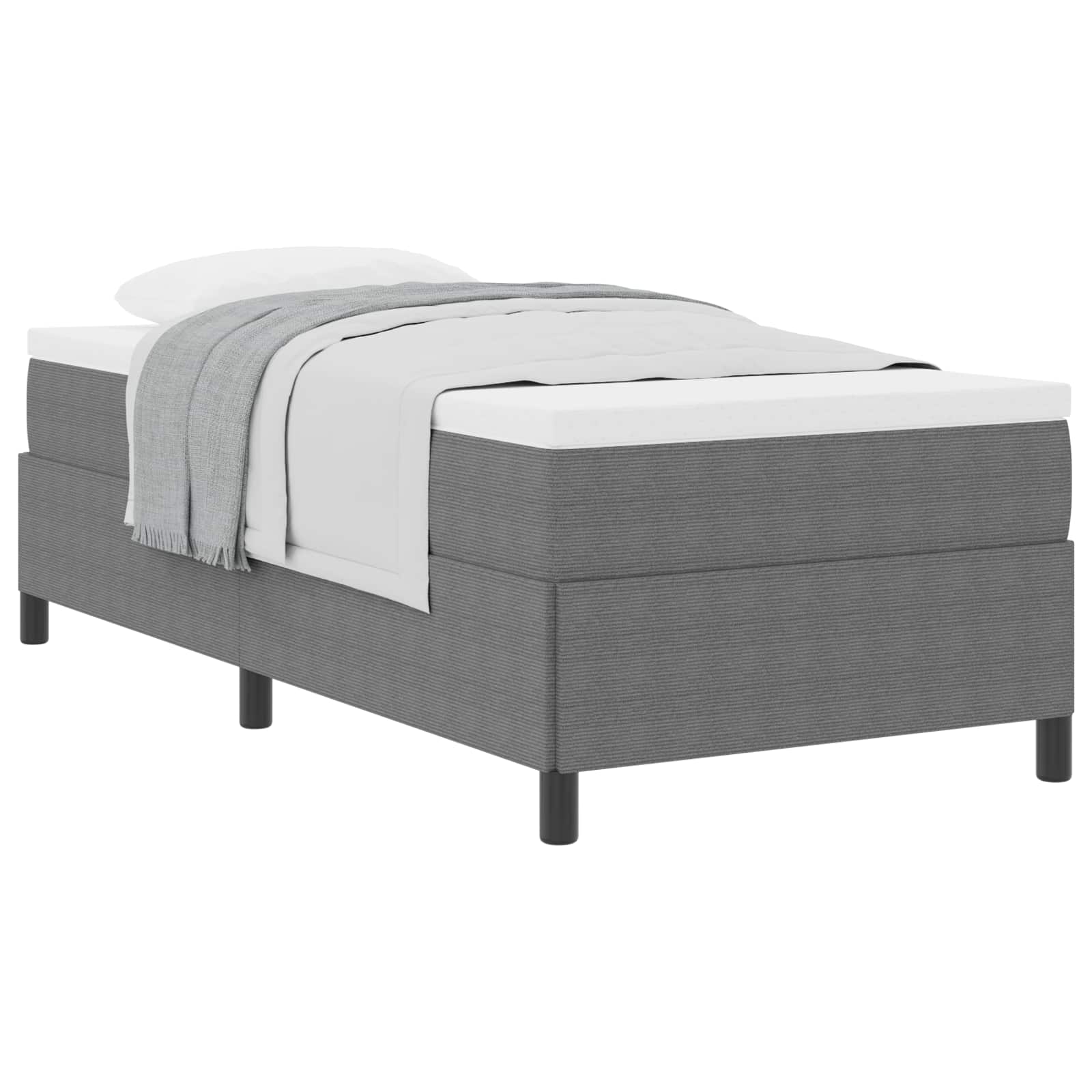 Krevet s opruga kutije Svjetlosiva 100 x 200 cm Kordura tekstil