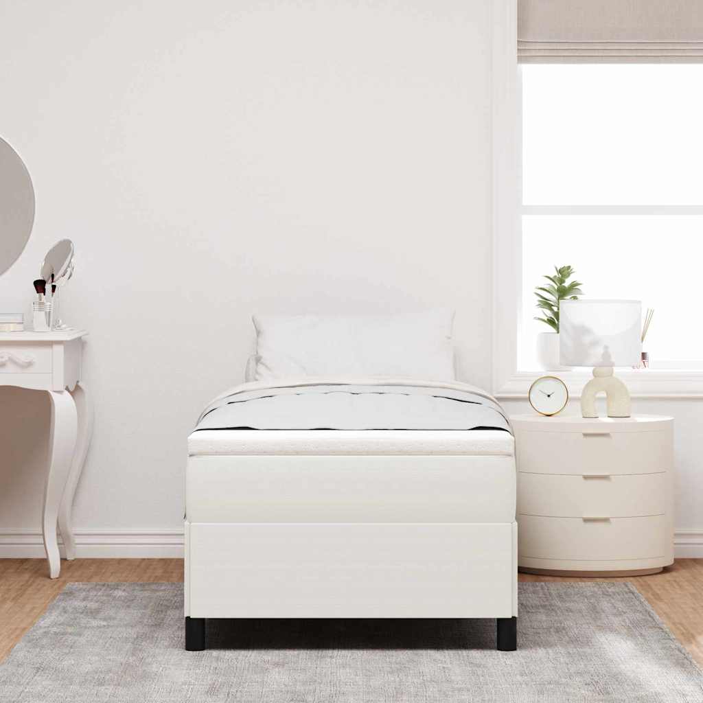 Krevet s opruga kutije Krem 100 x 200 cm Kordura tekstil