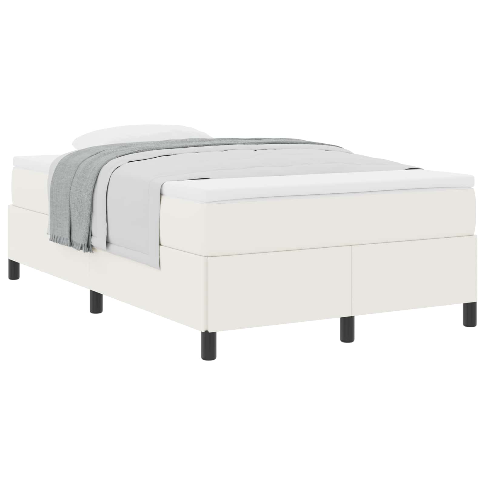 Krevet s opruga kutije Krem 120 x 190 cm Kordura tekstil