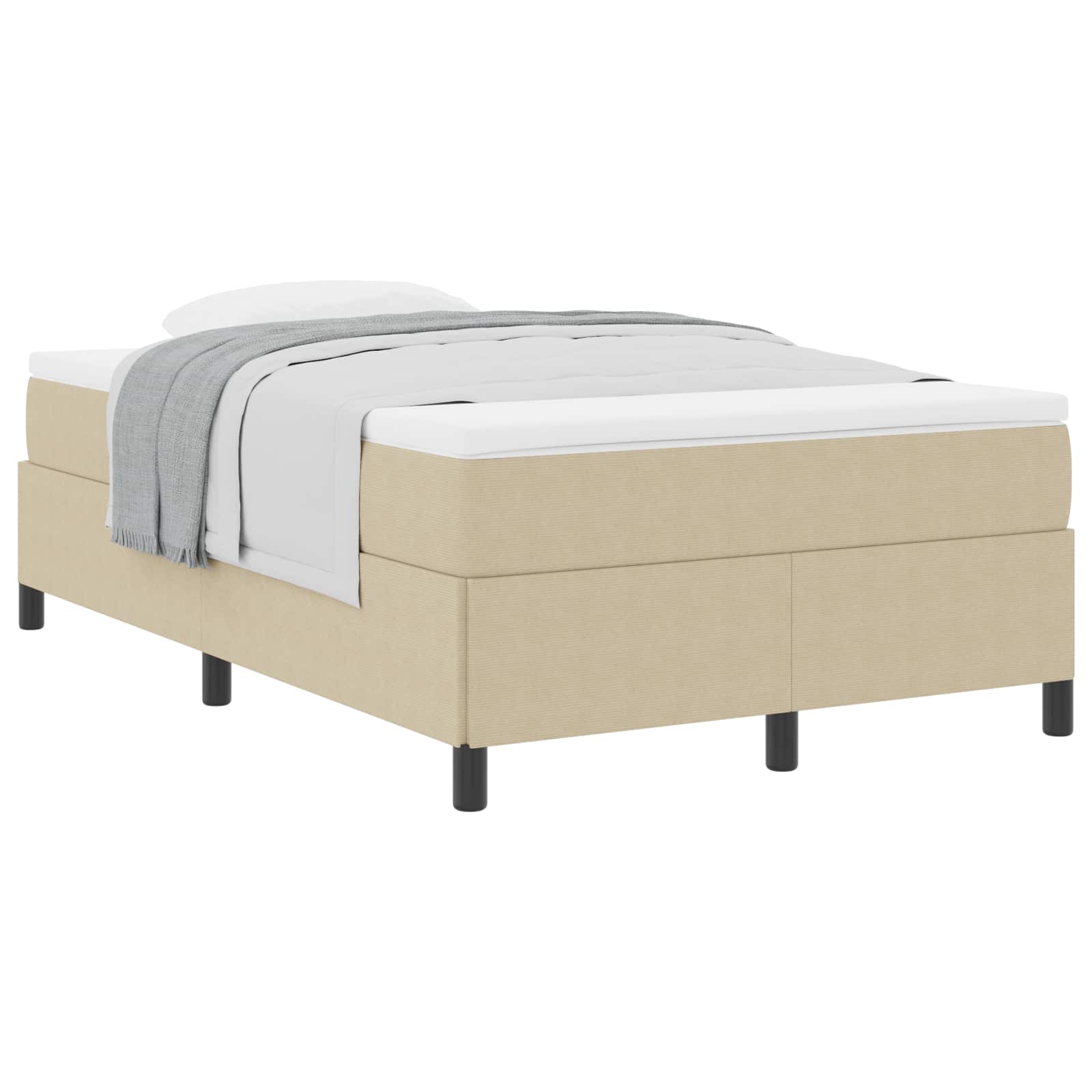 Krevet s opruga kutije Siva zelena 120 x 190 cm Kordura tekstil