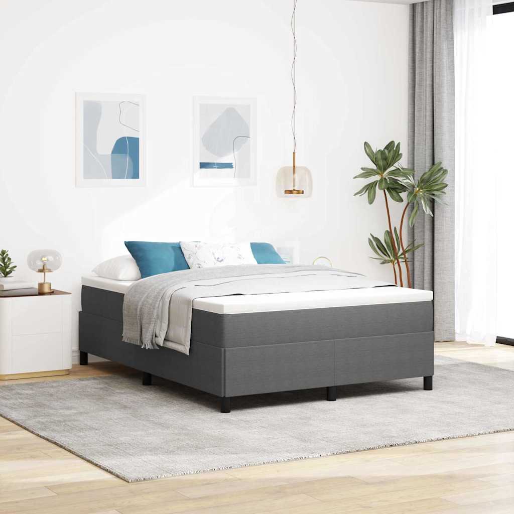 Krevet s opruga kutije Svjetlosiva 140 x 190 cm Kordura tekstil