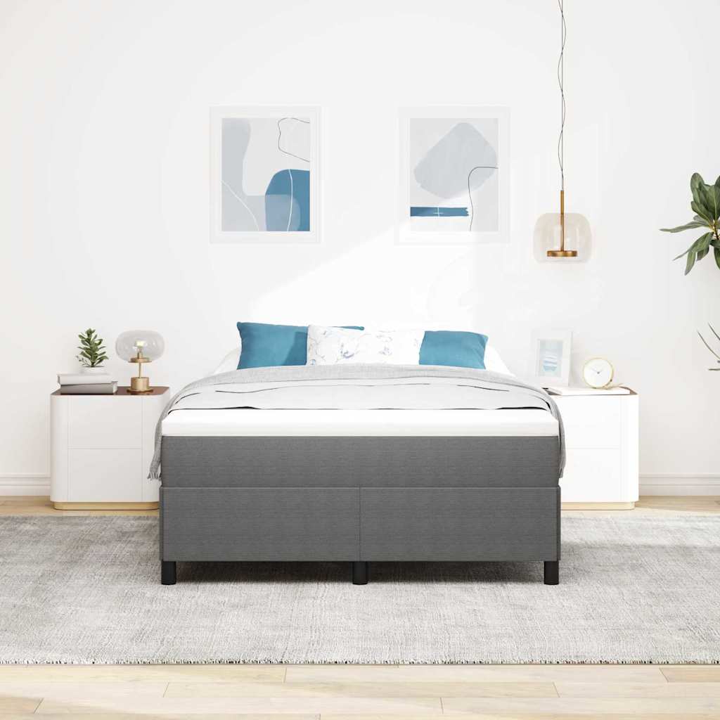 Krevet s opruga kutije Svjetlosiva 140 x 190 cm Kordura tekstil