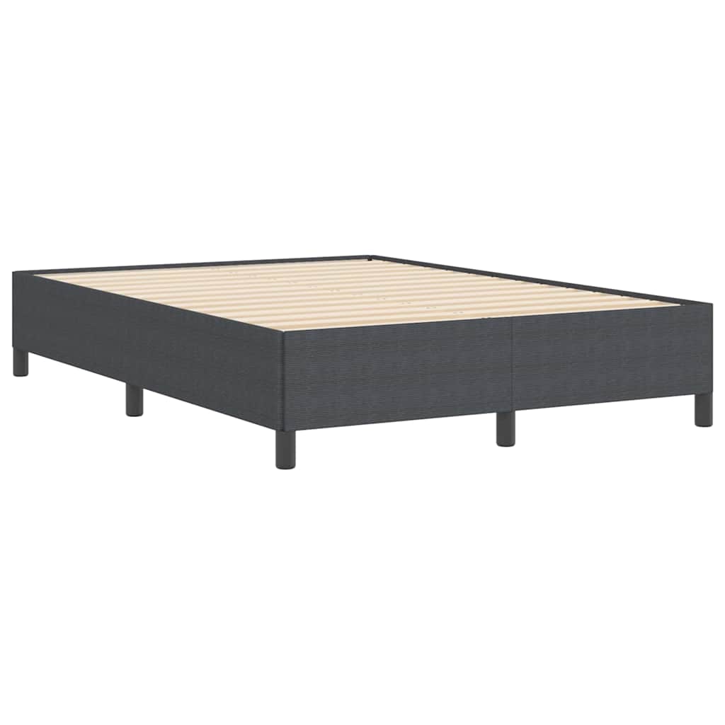 Krevet s opruga kutije Tamnosiva 140 x 190 cm Kordura tekstil