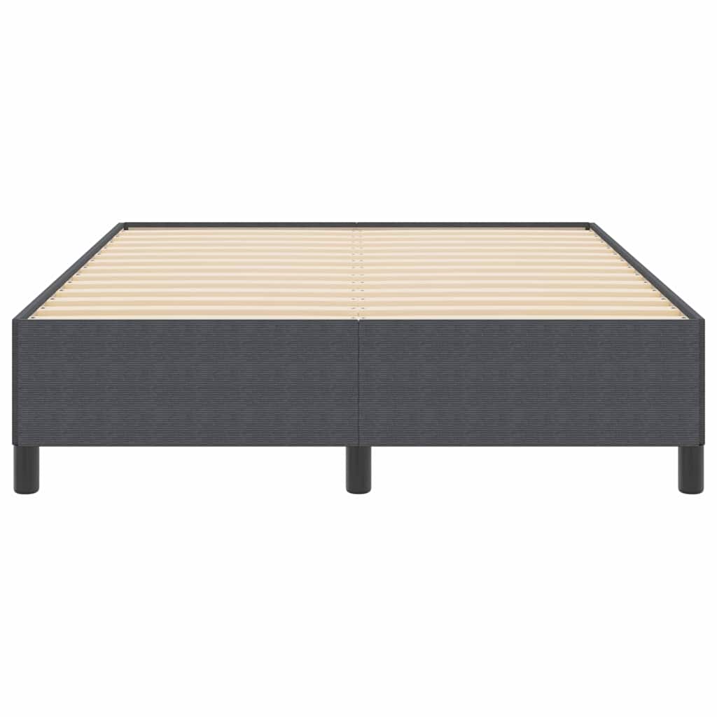 Krevet s opruga kutije Tamnosiva 140 x 190 cm Kordura tekstil