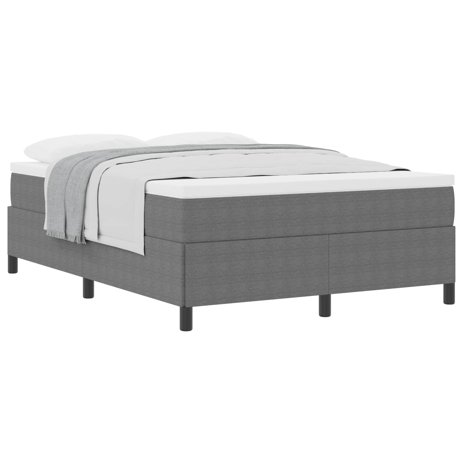 Krevet s opruga kutije Svjetlosiva 140 x 200 cm Kordura tekstil