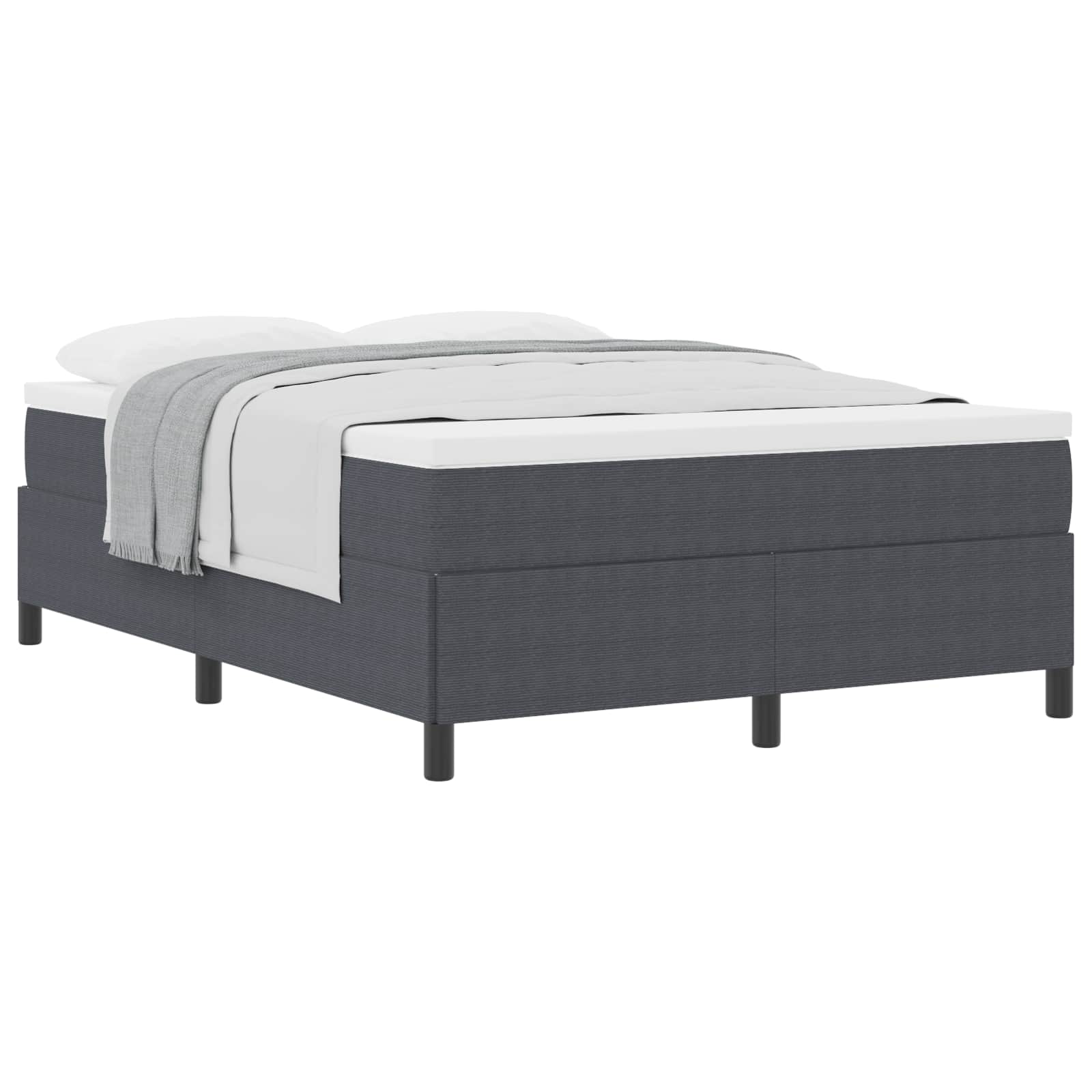 Krevet s opruga kutije Tamnosiva 160 x 200 cm Kordura tekstil