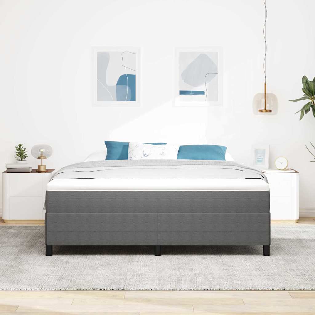 Krevet s opruga kutije Svjetlosiva 180 x 200 cm Kordura tekstil