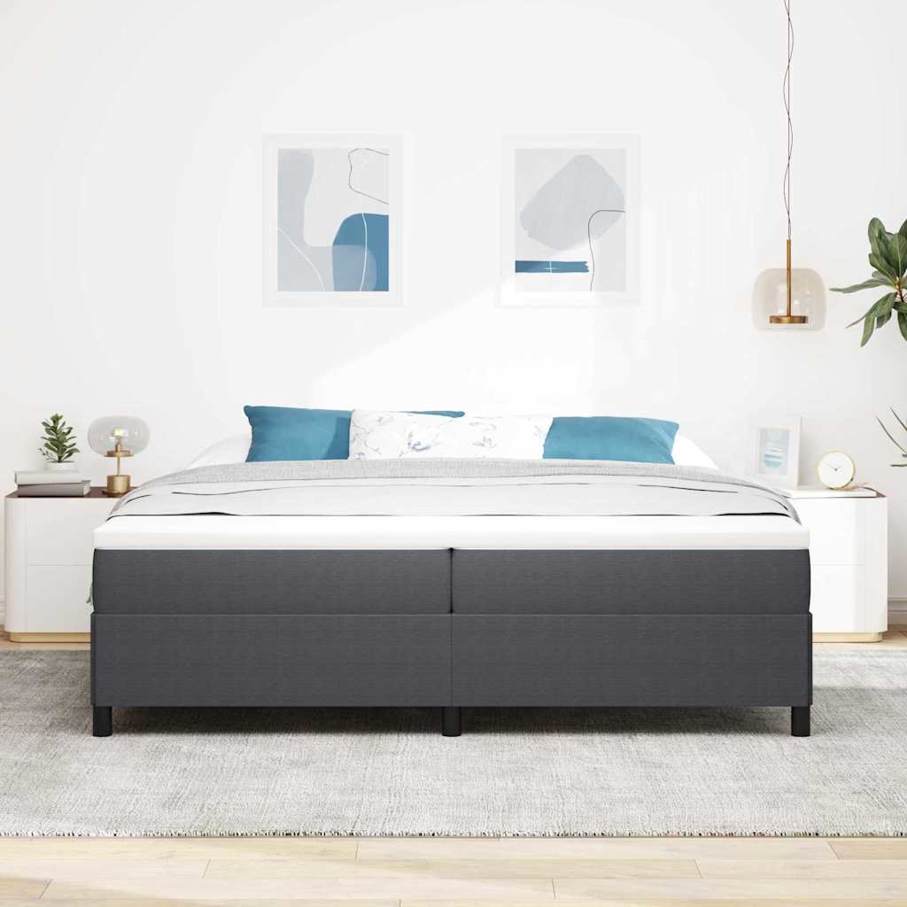 Krevet s opruga kutije Tamnosiva 200 x 200 cm Kordura tekstil