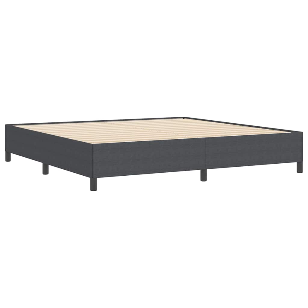 Krevet s opruga kutije Tamnosiva 200 x 200 cm Kordura tekstil