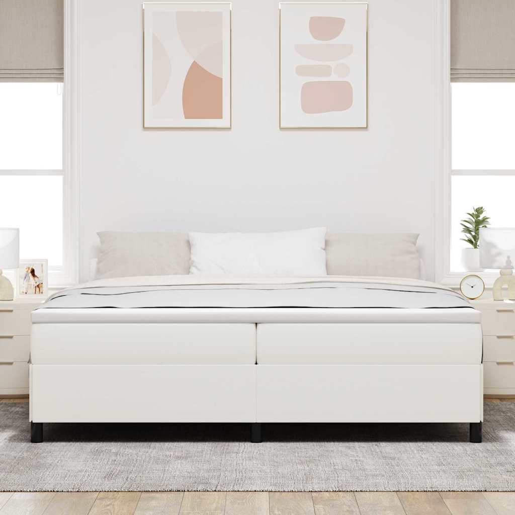 Krevet s opruga kutije Krem 200 x 200 cm Kordura tekstil