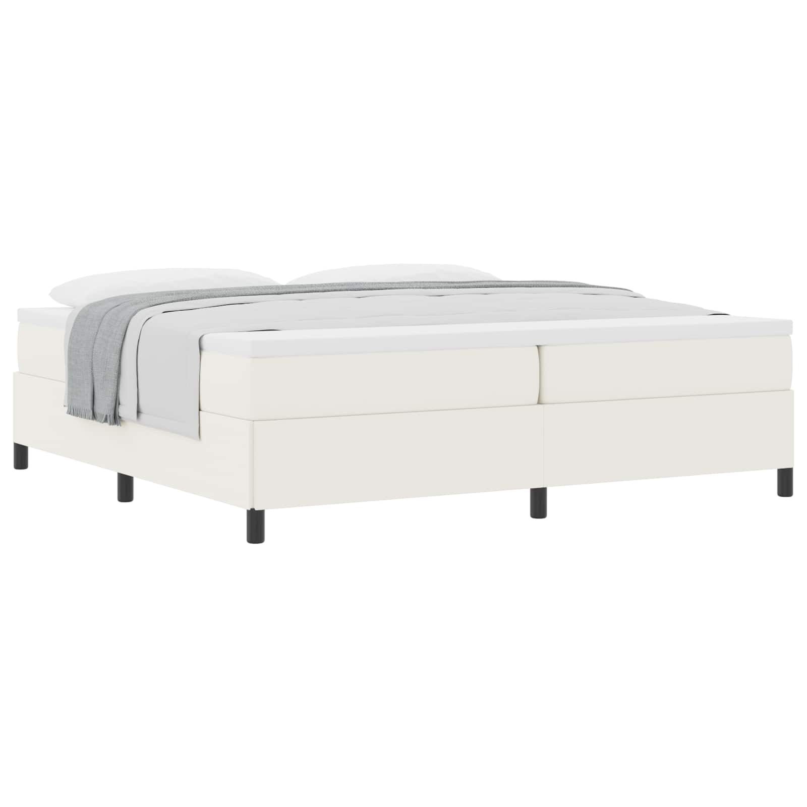 Krevet s opruga kutije Krem 200 x 200 cm Kordura tekstil
