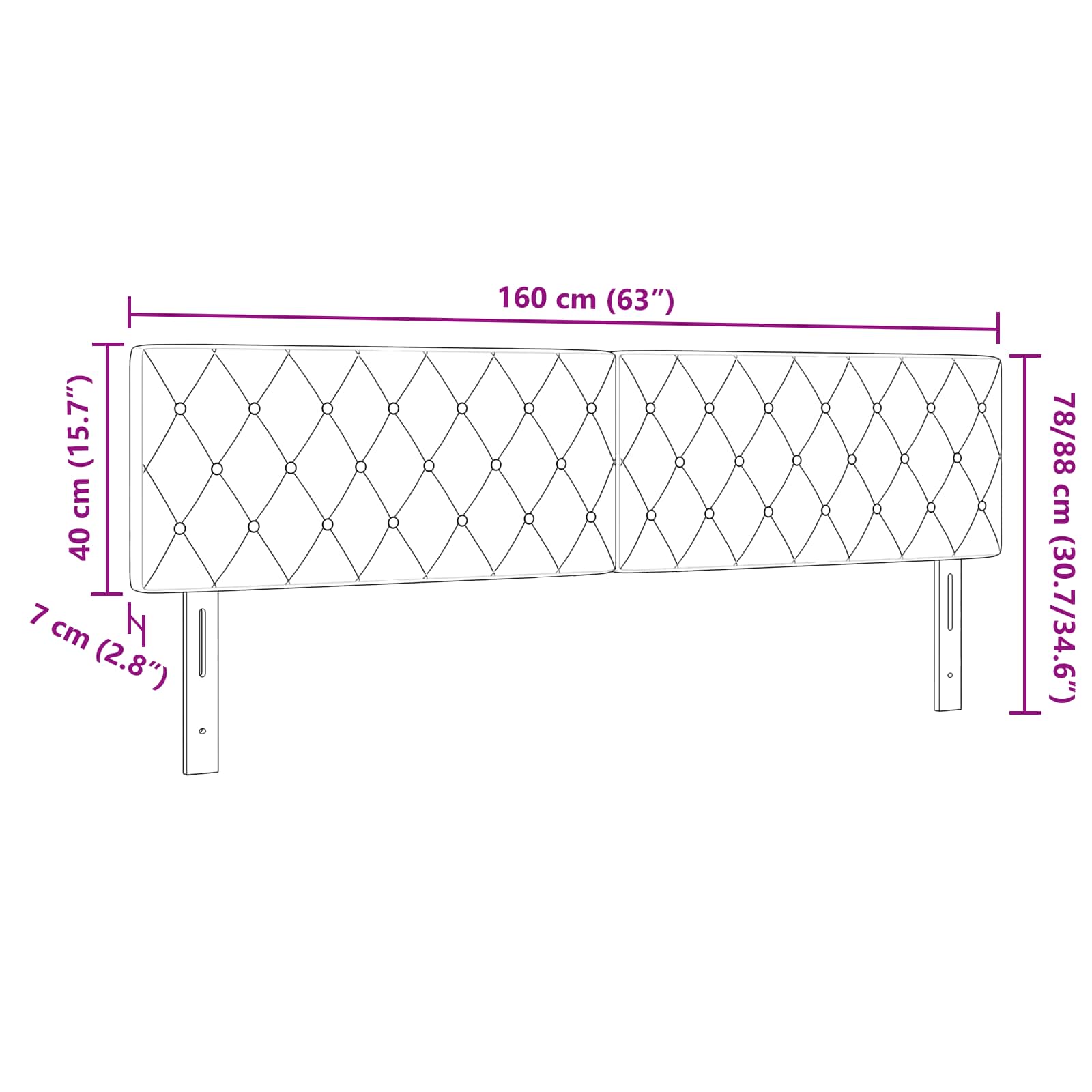 Uzglavlje Svijetlo siva 160 cm Baršun
