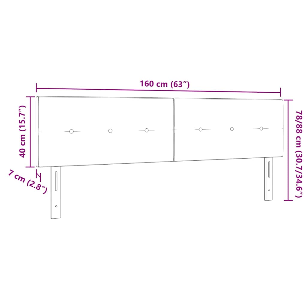 Uzglavlje podesivo po visini Sivo-smeđa 160 cm tkanina