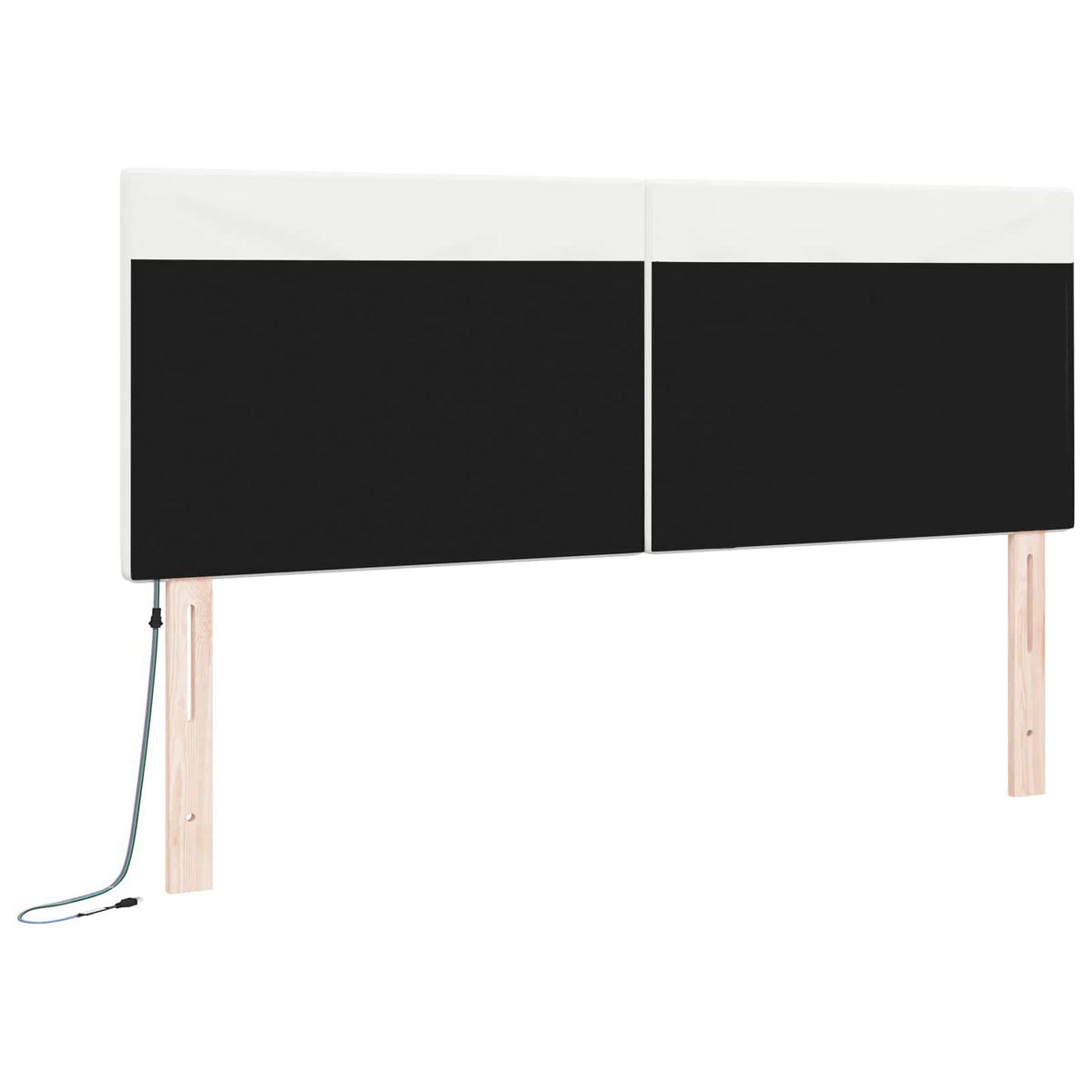 LED glava kreveta Bijelo 144 cm Lažna koža