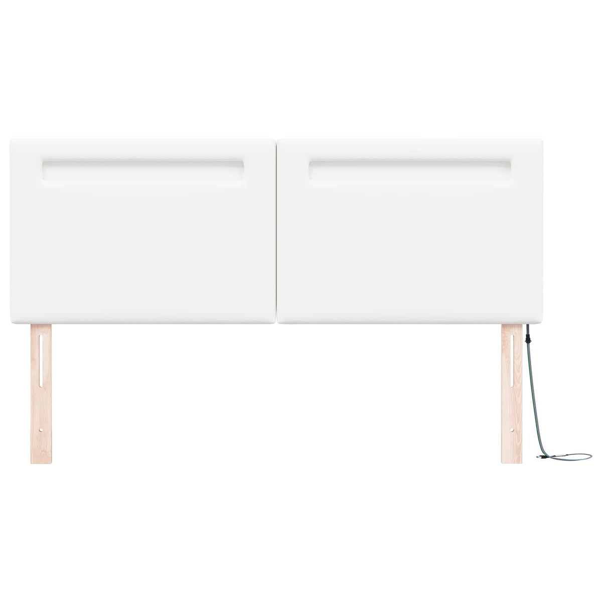 LED glava kreveta Bijelo 144 cm Lažna koža