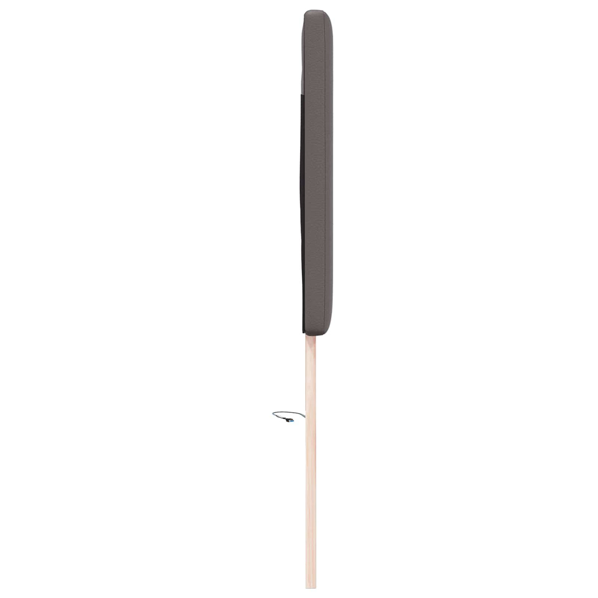 LED glava kreveta Siva 144 cm Lažna koža