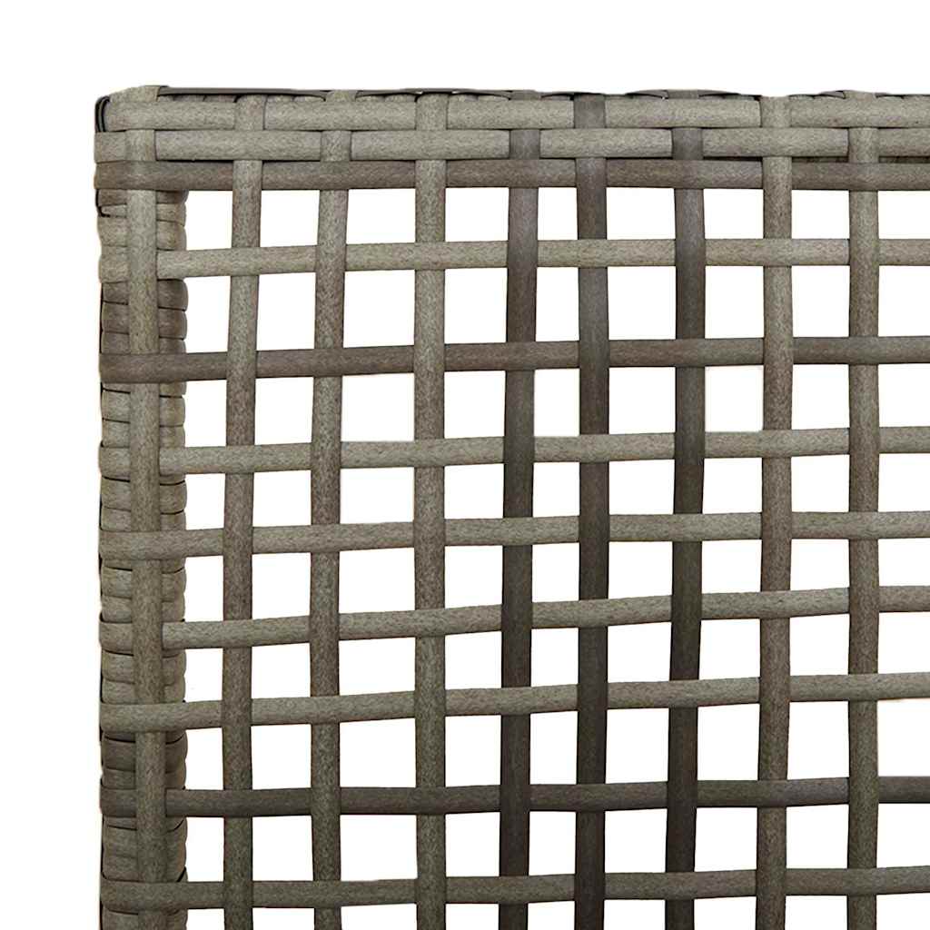 Vrtna stolica s jastukom 2 pcs Siva 55 x 53 x 85 cm poliratan