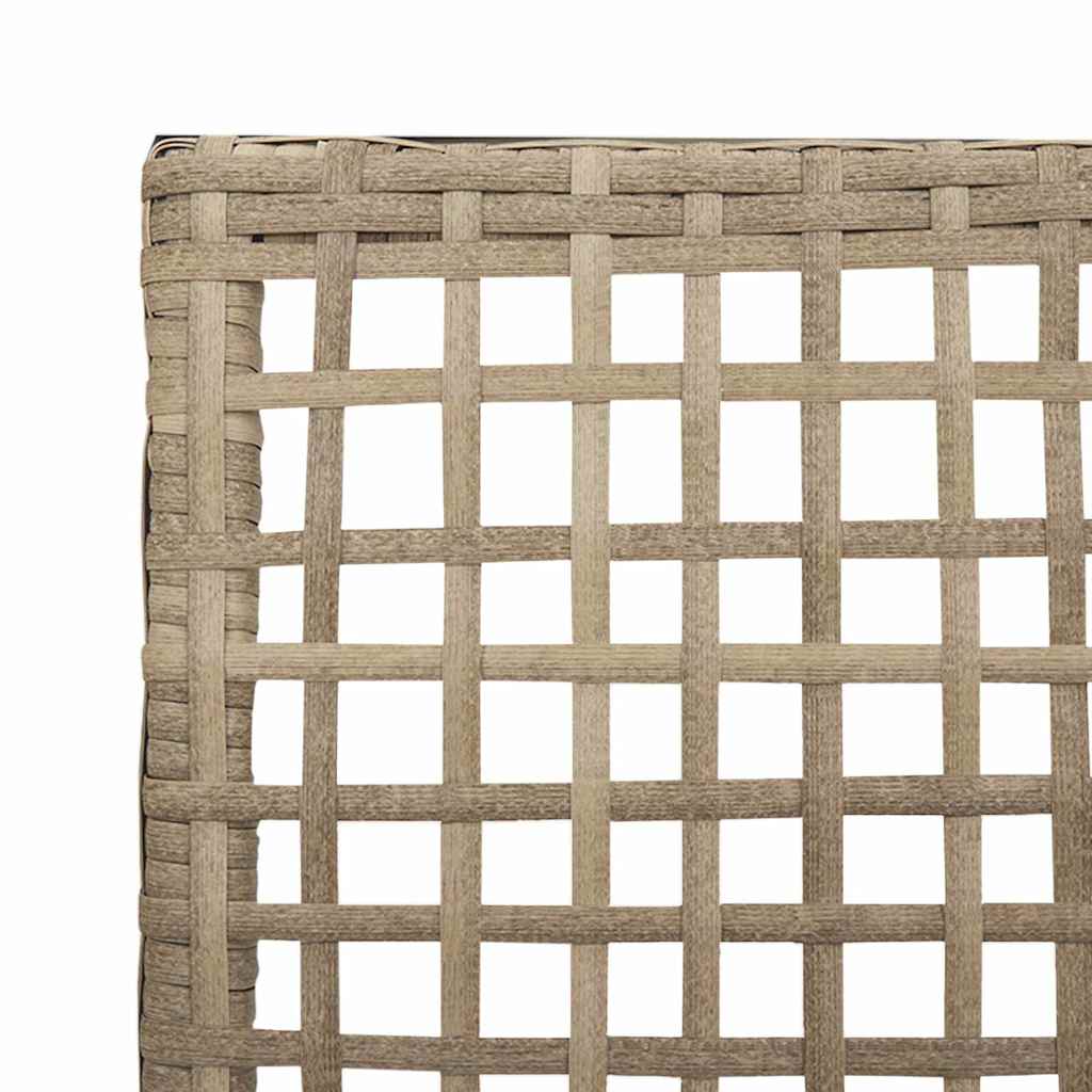 Vrtna stolica s jastukom 2 pcs Bež 55 x 53 x 85 cm poliratan