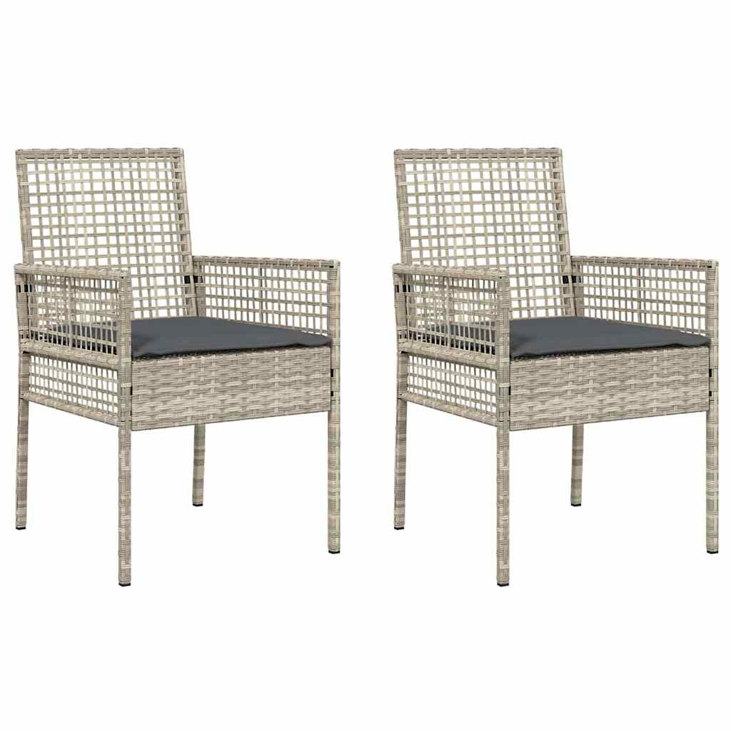 Vrtna stolica 2 pcs Svijetlo siva 55 x 53 x 85 cm poliratan