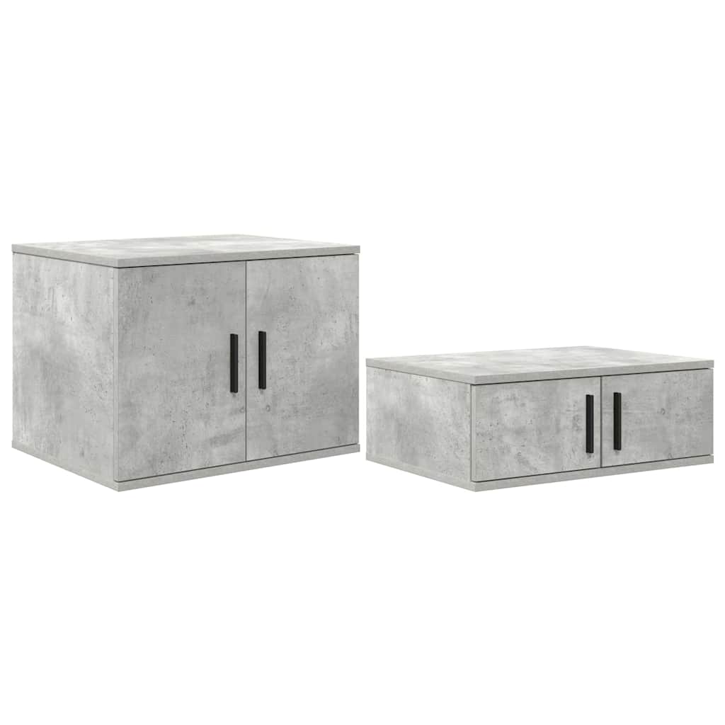 Ormarić za pohranu 2 pcs Betonski sivi 127 x 41 x 40 cm
