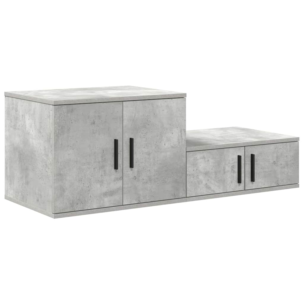 Ormarić za pohranu 2 pcs Betonski sivi 127 x 41 x 40 cm