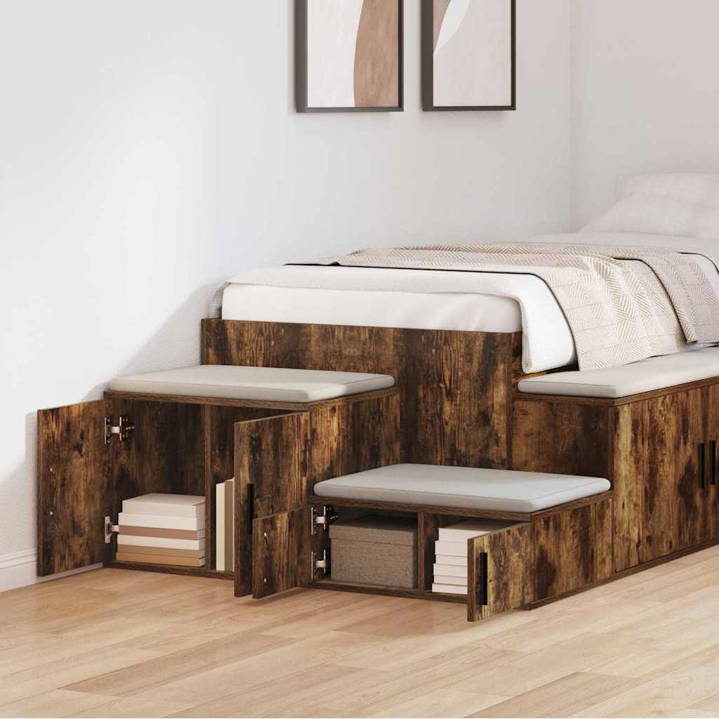 Ormarić za pohranu 2 pcs Dimljeni hrast 127 x 41 x 40 cm