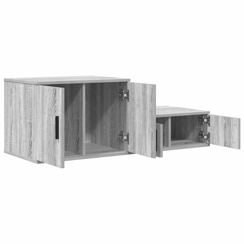 Ormarić za pohranu 2 pcs Siva Sonoma 127 x 41 x 40 cm