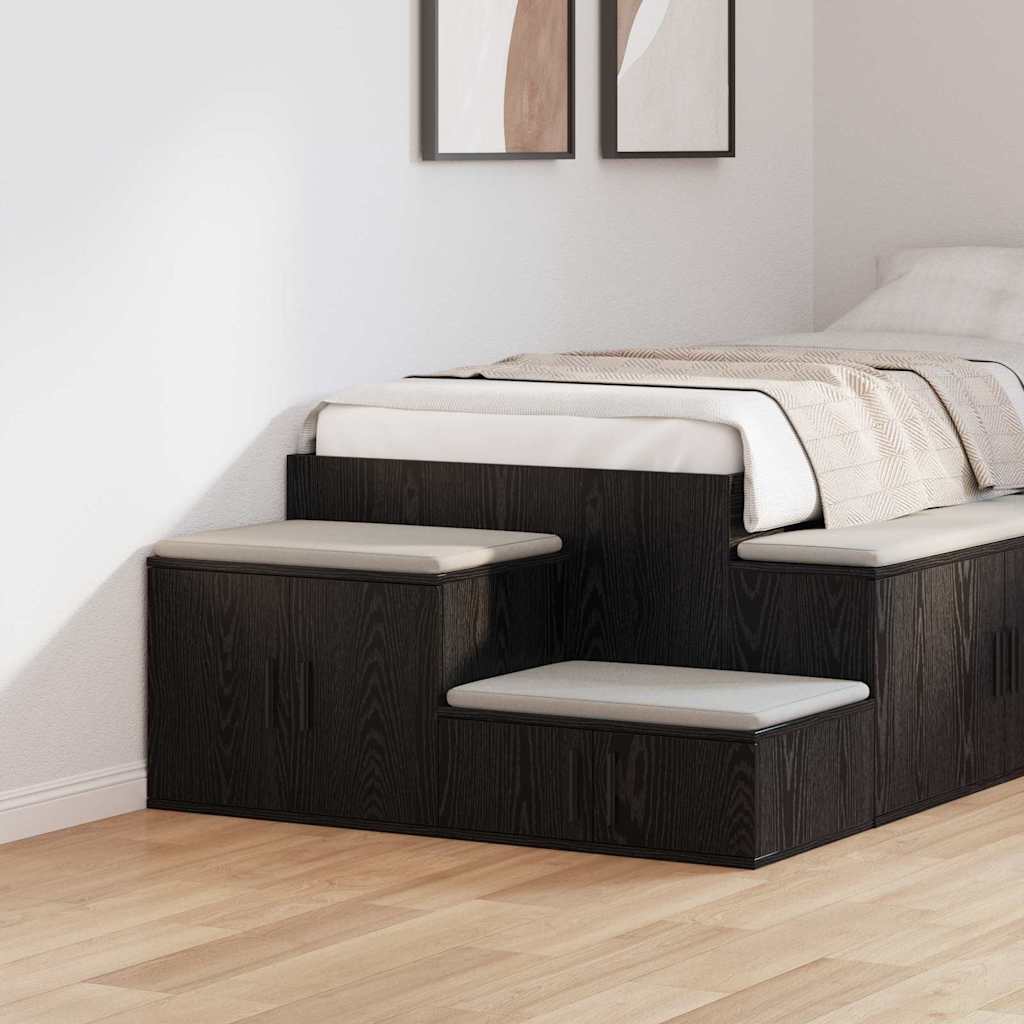Ormarić za pohranu 2 pcs Crni hrast 118 x 41 x 40 cm