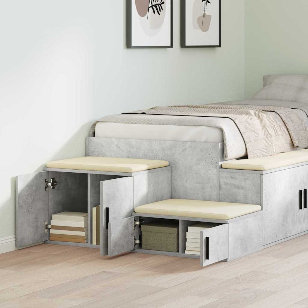 Ormarić za pohranu 2 pcs Betonski sivi 118 x 41 x 40 cm